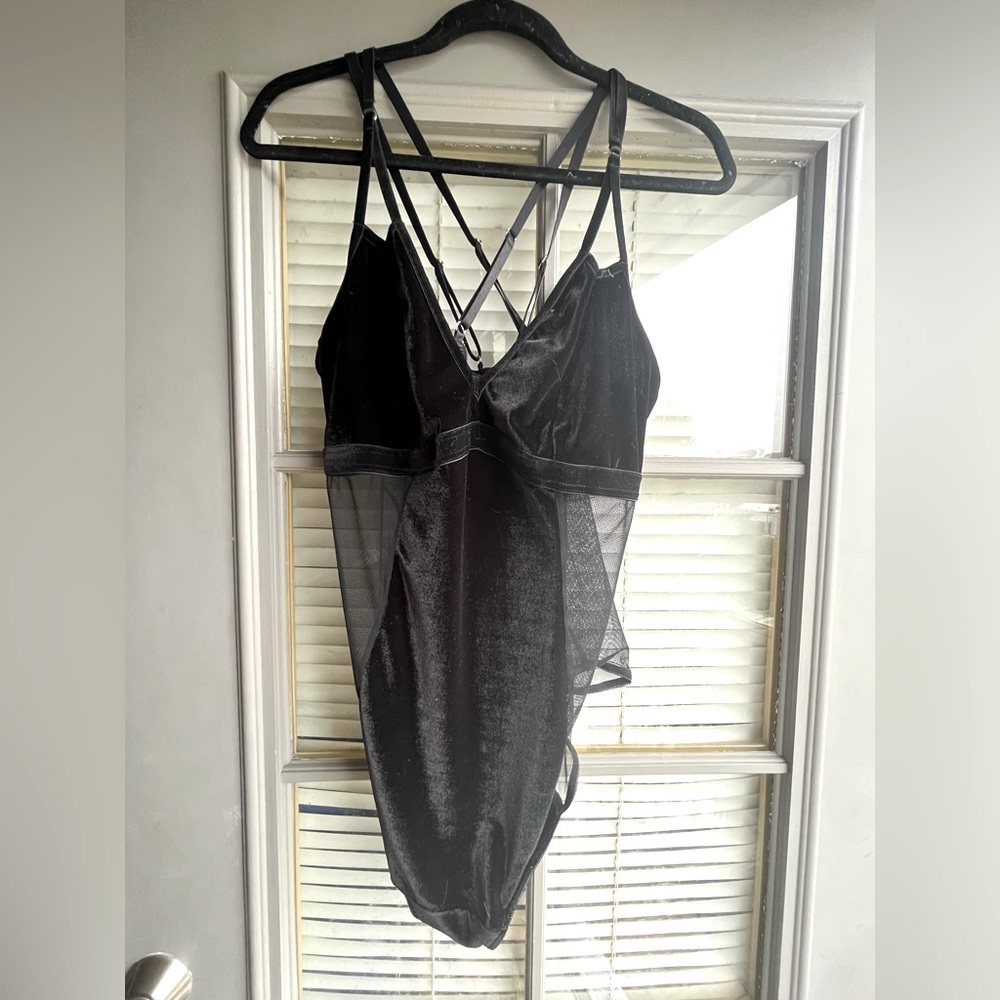 Torrid Sheer and Suede Body suit
